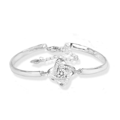 Pulsera de Plata Esterlina 925 con Trébol de Cuatro Hojas - Image 6