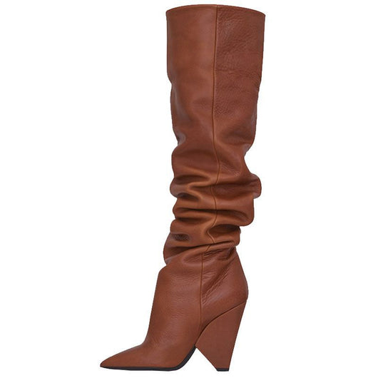 Botas Over The Knee con Tacón Perfilado y Punta Afilada para Mujer - Image 4
