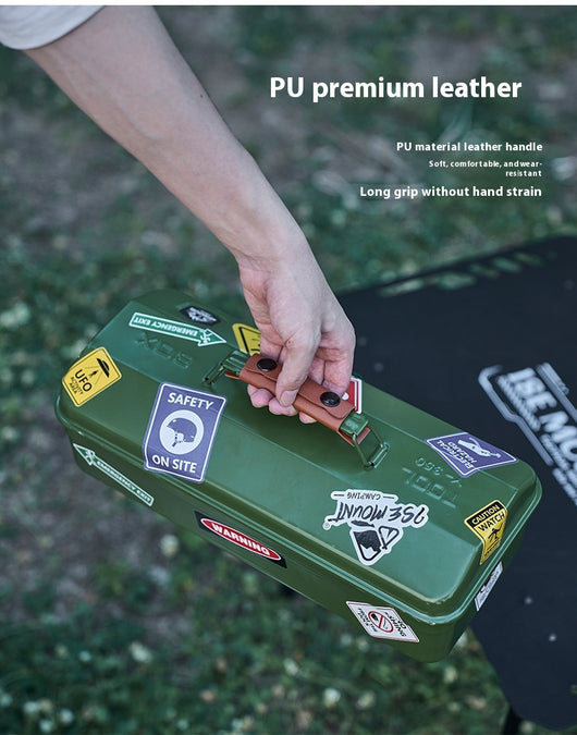 Caja de Herramientas para Camping Outdoor con Compartimentos y Stickers - Image 34