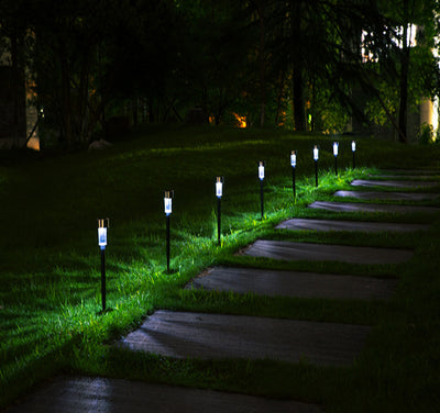 Lámpara Solar LED para Jardín - Tubo de Acero Inoxidable Impermeable - Image 3
