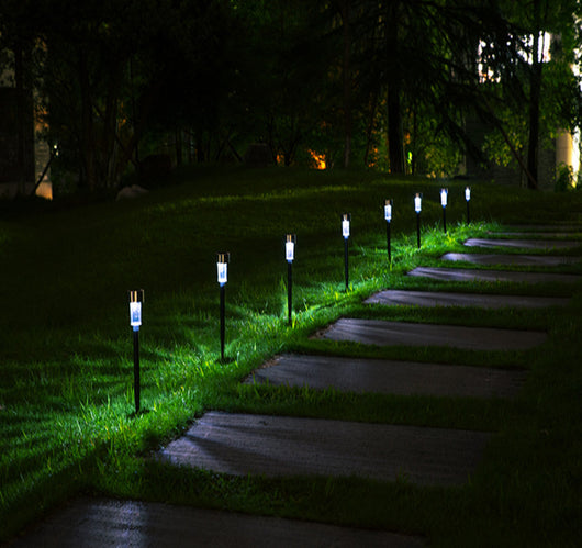 Lámpara Solar LED para Jardín - Tubo de Acero Inoxidable Impermeable - Image 3