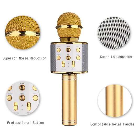 Micrófono Inalámbrico Bluetooth Portátil para Karaoke y Música - Image 2
