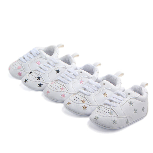 Zapatos Deportivos para Bebé Primavera-Otoño con Suela Suave y Estrella Roja