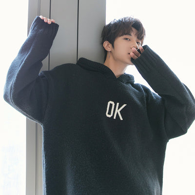 Sudadera con Capucha y Bordado de Letras para Hombre - Corte Holgado - Image 3