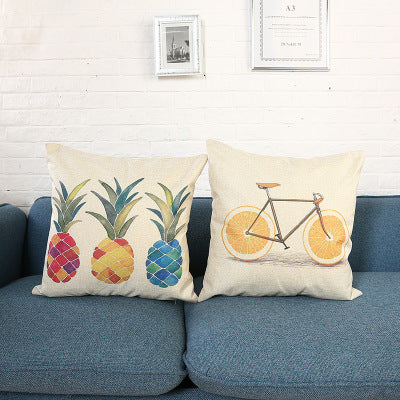 Funda de Almohada Decorativa Piña para Sofá, Oficina y Auto