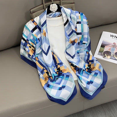 Pañuelo de Seda Estampado Exótico Multiusos - Image 26
