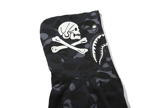 Sudadera de Polar con Estampado Calavera Camuflaje Blanco y Negro - Image 15