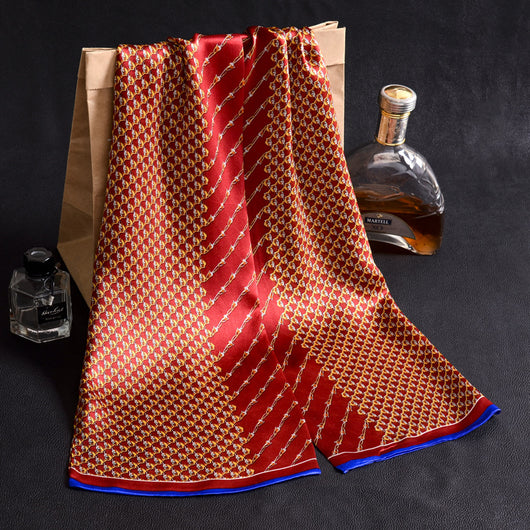 Bufanda Larga de Seda Doble Capa para Hombre - Elegancia y Confort - Image 111