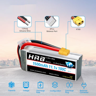 Batería Lithium HRB 5200mAh para Drones TEC5 - Alta Capacidad