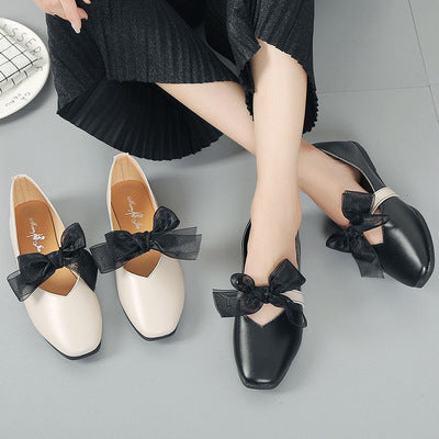 Zapatos planos con moño para mujer - Estilo casual elegante