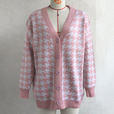 Cardigan de Lana con Bolsillos Contrastados y Cuello en V - Image 4