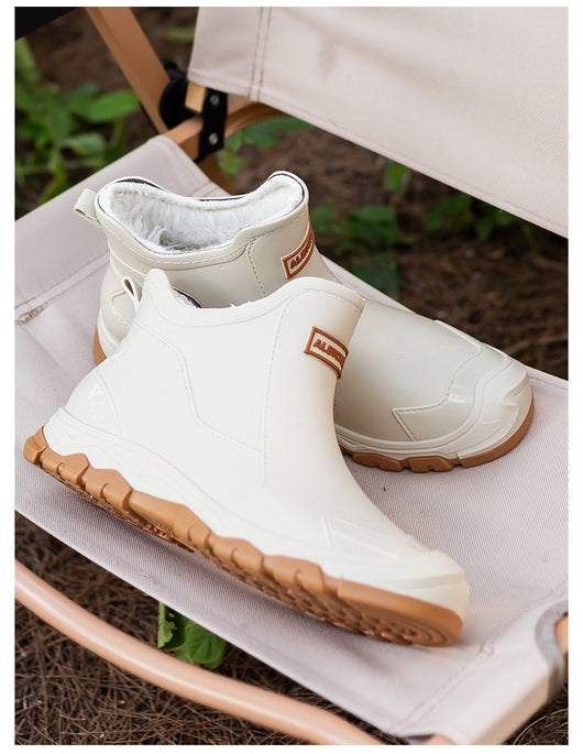 Botas de Lluvia Impermeables de Terciopelo para Hombre y Mujer - Zapatos Acuáticos Elegantes - Image 9