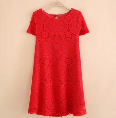 Vestido Largo de Verano Talla Grande con Encaje Caleidoscopio - Image 5