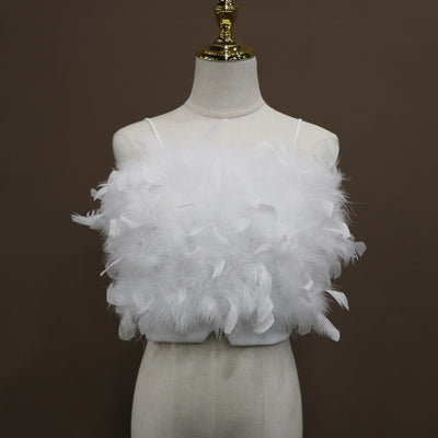 Camiseta de Verano con Escote Envolvente y Detalles de Plumas - Image 18
