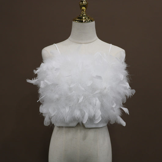 Camiseta de Verano con Escote Envolvente y Detalles de Plumas - Image 18