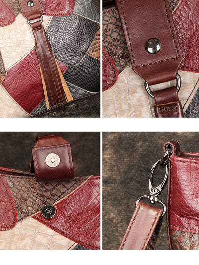 Bolso Mensajero de Cuero con Flecos - Estilo Bucket Soft - Image 12