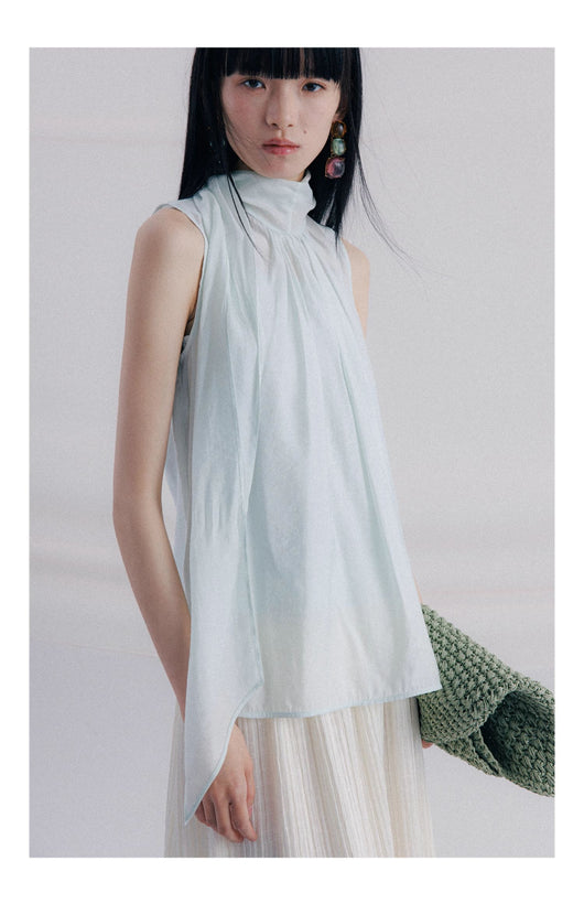 Blusa Sin Mangas con Cintas Decorativas - Image 14