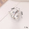 Jeans Button Hole Shoes Diy Accessories Bright Crystal Classic Estilo Ornament Accessories Upper Pearl Flower C462 Transparente