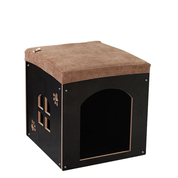 Casa de Mascotas de Madera Desmontable y Lavable para Todas las Estaciones