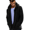 Chaqueta Hoodie Polar Cálida para Hombre - Diseño Liso Versátil
