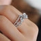 Anillo de Compromiso Diamante Hoja de Árbol - Diseño Europeo Princesa