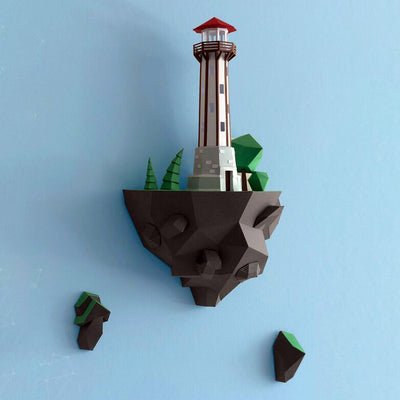 Faro de Isla 46cm - Modelo de Papel Decorativo para Pared - Image 13