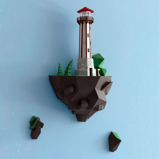 Faro de Isla 46cm - Modelo de Papel Decorativo para Pared - Image 13