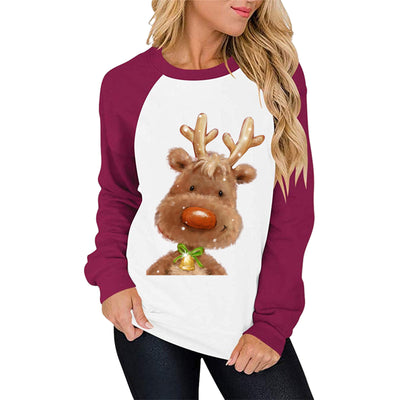 Suéter Raglan Casual para Mujer con Estampado y Combinación de Colores - Image 34
