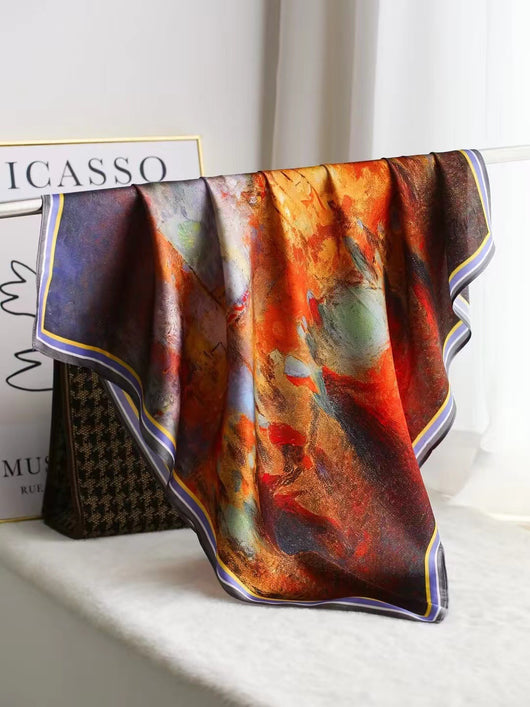 Pañuelo de Seda Cuadrado Lujo Elegante - Accesorio Premium para Regalo - Image 28