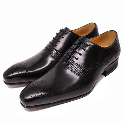Zapatos Formales de Cuero para Hombre con Tallado Británico - Image 7