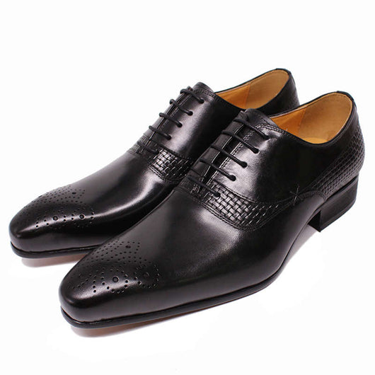 Zapatos Formales de Cuero para Hombre con Tallado Británico - Image 7
