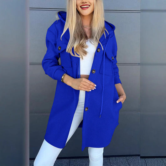 Chaqueta de Twill con Capucha y Bolsillos para Otoño e Invierno - Image 2