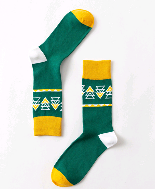 Calcetines de Algodón con Diseño Geométrico - Estilo y Personalidad - Image 6