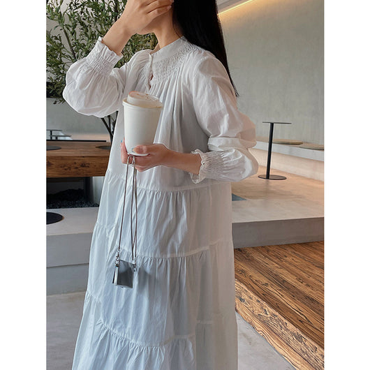 Vestido Casual Plisado Cuello Redondo para Mujer - Image 9