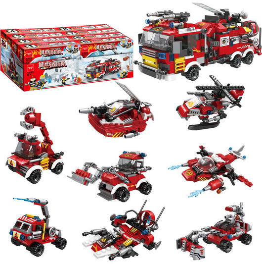 Bloques de Construcción 8-en-1 Brigada de Bomberos de la Ciudad - Image 9