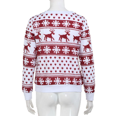 Suéter Navideño para Mujer con Diseño de Reno - Manga Larga Otoño Invierno - Image 8