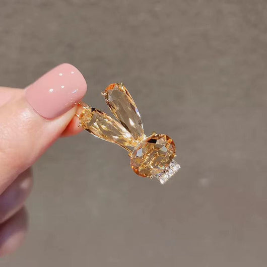 Pasador de Cristal Premium Coreano Conejo con Cierre Lateral Rana - Image 10