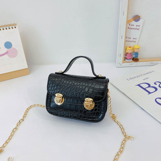 Bolso Bandolera Miniatura con Estampado de Cocodrilo