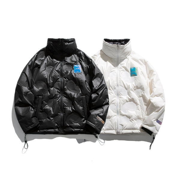 Chaqueta Acolchada Hombre Estilo Hip Hop Suelta Plisada Ligera
