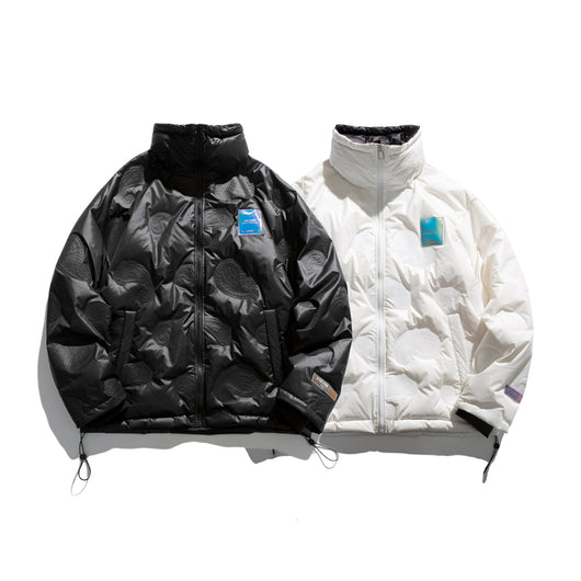 Chaqueta Acolchada Hombre Estilo Hip Hop Suelta Plisada Ligera