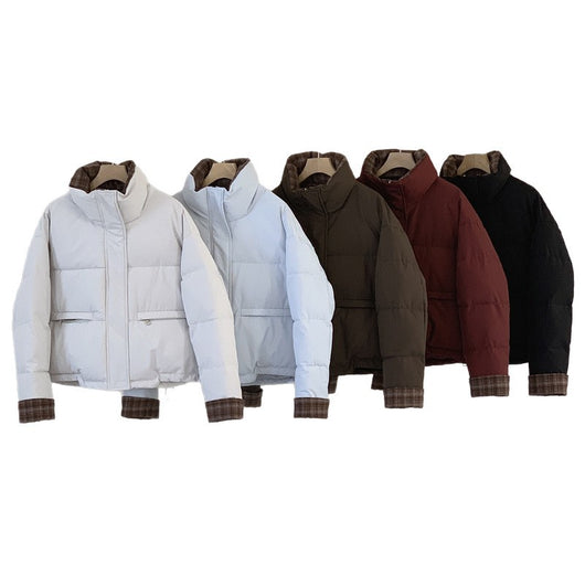 Chaqueta Acolchada Suelta de Algodón con Cuello Mao - Estilo Casual y Temperamental - Image 5