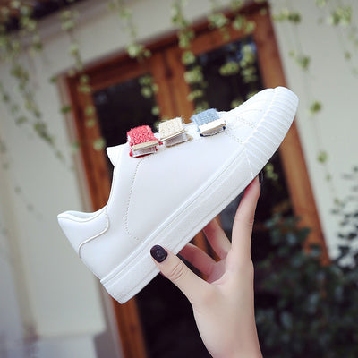 Zapatillas Deportivas Blancas con Velcro - Estilo Coreano Casual - Image 7