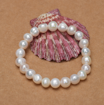 Collar de Perlas Blancas Naturales Voluminosas - Image 6