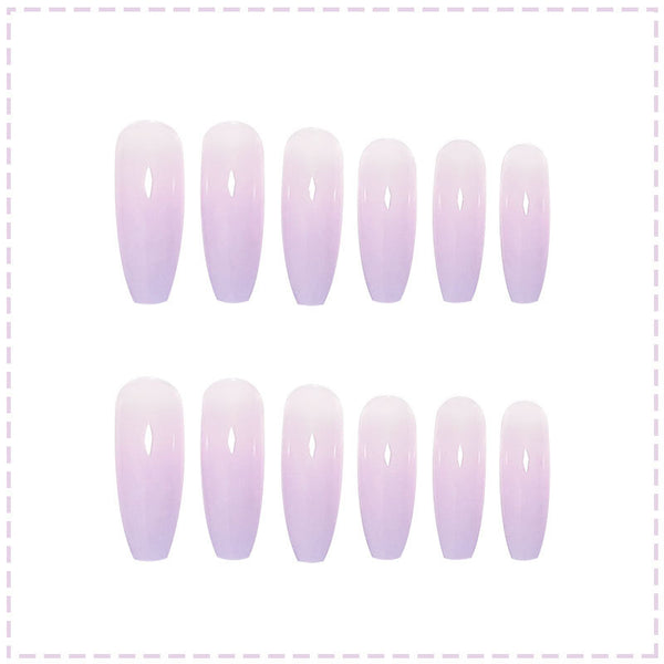 Parches de Uñas Degradado Púrpura - Diseño Adhesivo Instantáneo