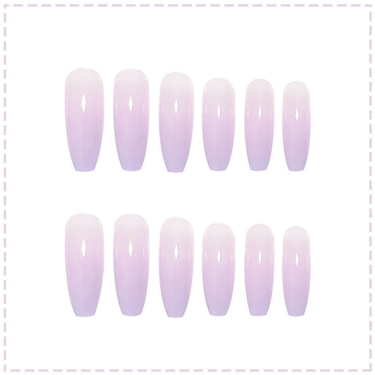 Parches de Uñas Degradado Púrpura - Diseño Adhesivo Instantáneo - Image 2