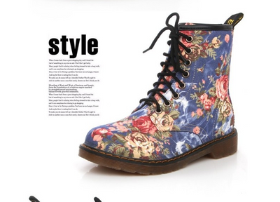Botas Martin Estilo Vaquero Retro con Flores - Diseño Europeo Clásico - Image 4