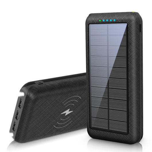 Cargador Solar Inalámbrico Qi Portátil con 3 Puertos USB - Compatible con iPhone, Samsung y Xiaomi - Image 11
