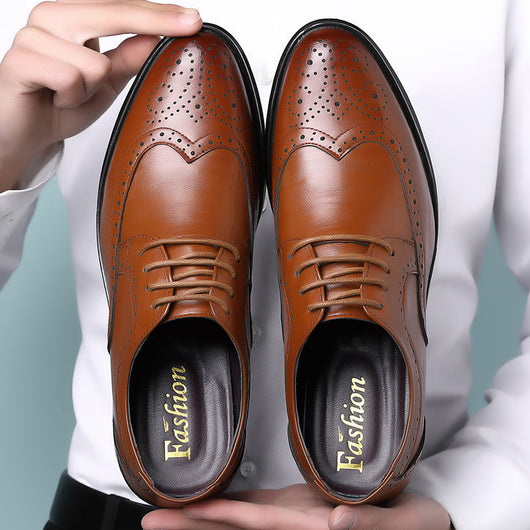 Zapatos Casuales de Cuero Tallado para Hombre