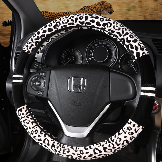 Funda Peluche para Volante de Auto Diseño Leopardo - Image 8