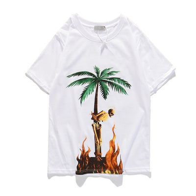 Playera Casual con Estampado de Llamas - Image 7